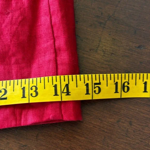 Lu.ciee NWT 2 piece red linen pantsuit sustainable fabric size S/M‎ - Picture 16 of 16